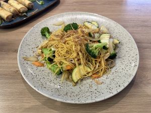 Chow mein  at Loving Hut in Reykjavik