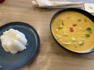 Yellow curry!  at Loving Hut in Reykjavik