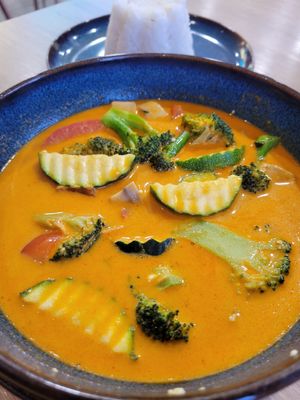 Panang curry at Loving Hut in Reykjavik