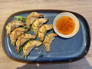 Fried dumplings  at Loving Hut in Reykjavik