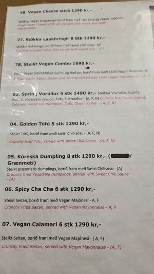  at Loving Hut in Reykjavik