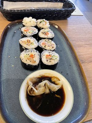 “Ham” sushi  at Loving Hut in Reykjavik