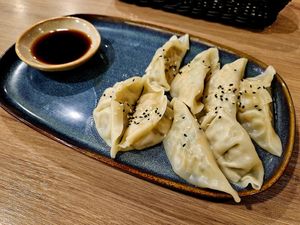 Watery steamed dumplings at Loving Hut in Reykjavik