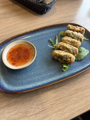 Deep fried sushi  at Loving Hut in Reykjavik