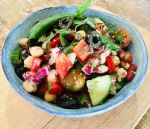 Italian bean salad at Rowena Rabbit in Malaga