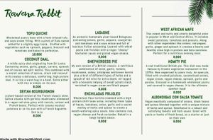 Food description  at Rowena Rabbit in Malaga