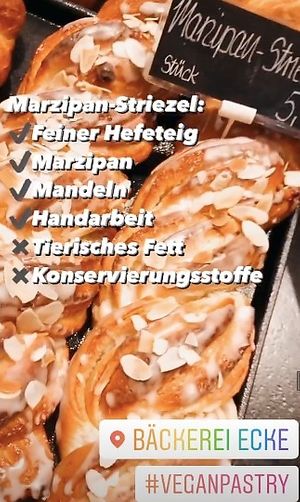 The Marzipan I had, deliciously sweet  at Bakery Mathias Ecke in Cologne