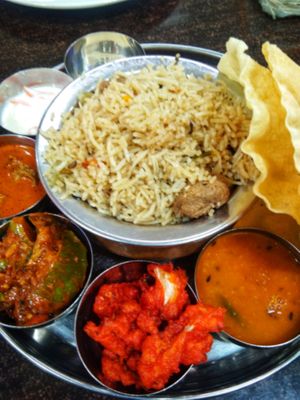 Vegan Briyani at JBS Kitchen Vegetarian Nasi Kandar in Penang