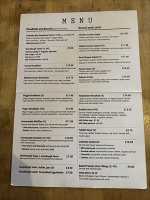 Well labeled options   at Seven in Edinburgh