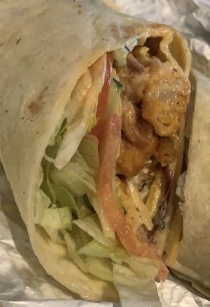 Buffalo cauliflower wrap at Cafe 1610 in Dayton