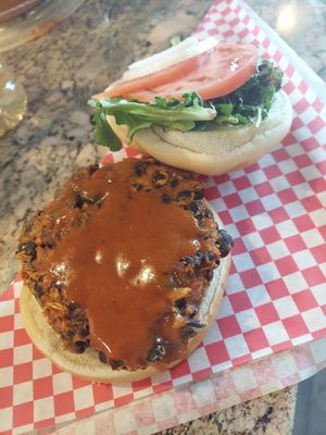 Chipotle black bean sandwich at Cafe 1610 in Dayton