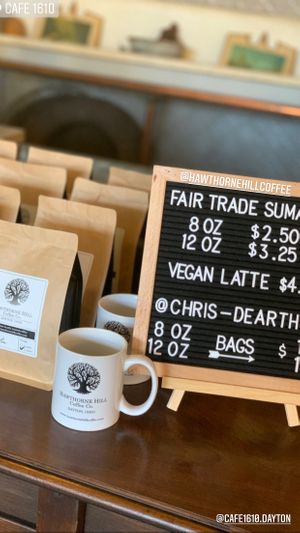Local coffee roaster  at Cafe 1610 in Dayton