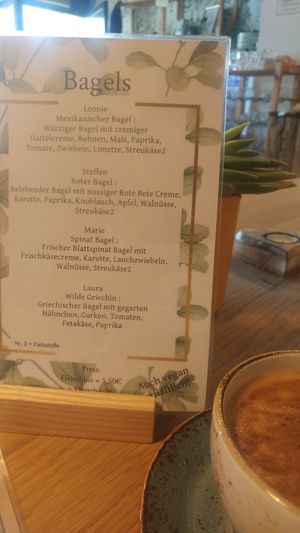 Most bagels are vegan! at Erdfreund Kaffee in Butzbach