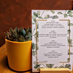 Bagels menu at Erdfreund Kaffee in Butzbach
