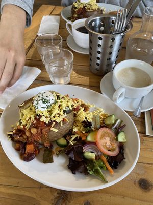 Chili jacket potato   at Ness Deli in Drumnadrochit