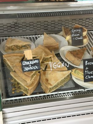 Chickpea and spinach quiche  at Ness Deli in Drumnadrochit