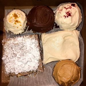 Cupcakes and crumb cake  at D&D Bake Shoppe in Copiague