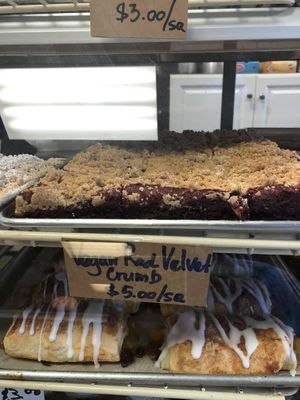 Red velvet crumb at D&D Bake Shoppe in Copiague