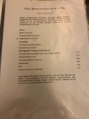 Menu at Roter Hof in Flensburg