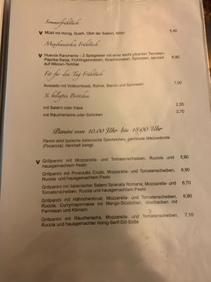 Menu at Roter Hof in Flensburg