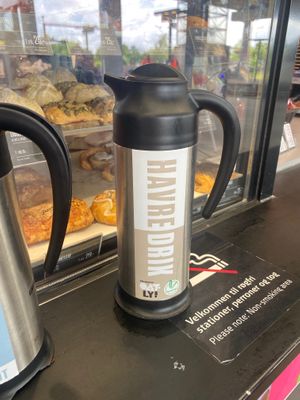 Oat milk for the coffee at 7-Eleven in Koege