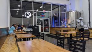 Dining area at Buzzed Bull Creamery in Pigeon Forge