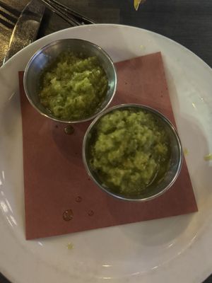 Hot Sauce provided as a side  at Beertown in Guelph