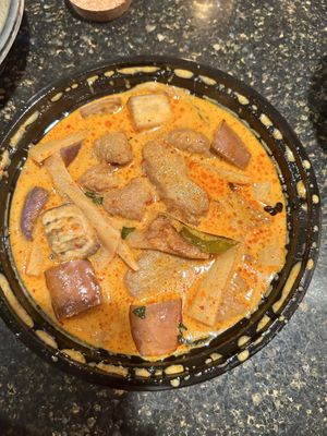 Red curry with veggie duck  at Hug Thai Cuisine in Bellmore