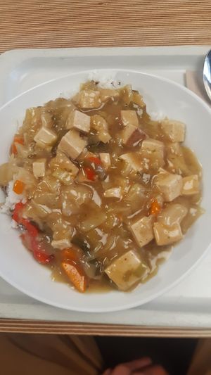 Tofupfanne at denn's Biomarkt in Wurzburg