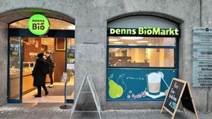 Entrance at denn's Biomarkt in Wurzburg