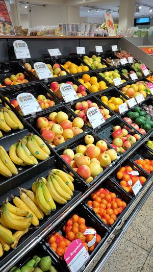 Fruits at denn's Biomarkt in Wurzburg