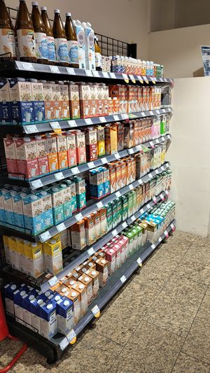 Vegan drinks at denn's Biomarkt in Wurzburg