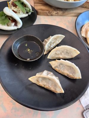 Brunch menu: Mushroom dumplings   at Monarch in Brooklyn