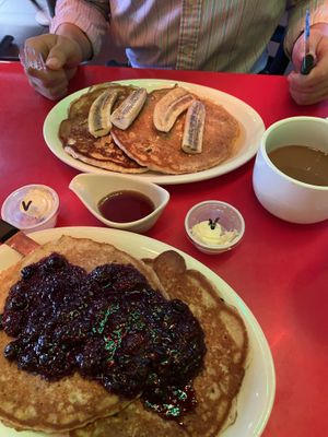 huge pancakes  at Tom Kat Kafe in Gainesville