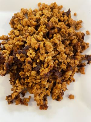 Vegan ground sausage.  at PS Green Express in Fort Lauderdale