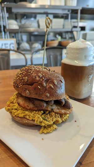 Breakfast sandwich at PS Green Express in Fort Lauderdale