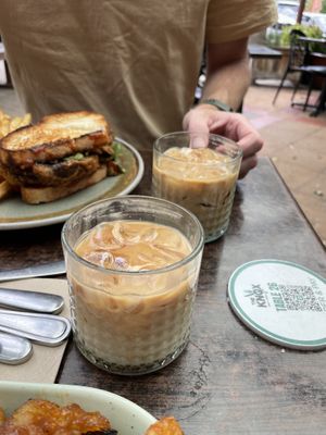 Iced lattes on soy  at The Knox in Watson