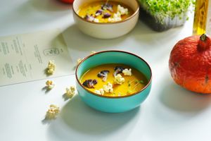 pumpkin soup at Tvoya Kultura in Tyumen