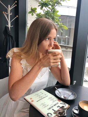 @emilyrose_travels Oat Milk coffee. at KLYO in Vienna
