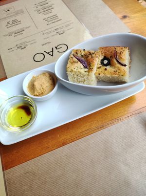 Homemade bread with olives #Veganuary at GAO in Matosinhos