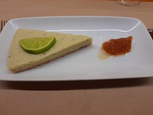 Lime cheesecake pie at GAO in Matosinhos