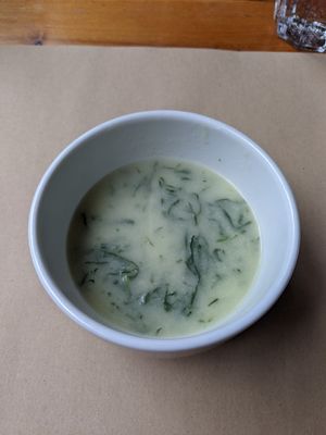 Caldo Verde Portuguese Traditional Soup at GAO in Matosinhos