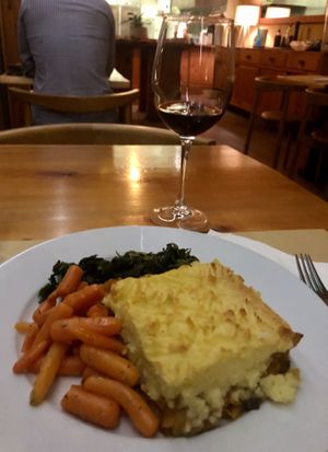 Lentil shepherd’s pie  at GAO in Matosinhos