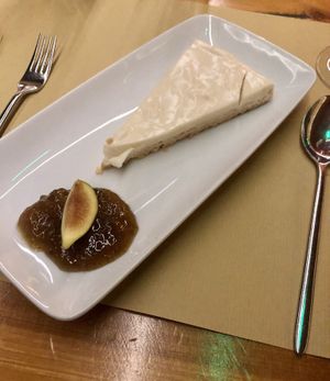Fig cheesecake  at GAO in Matosinhos