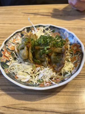 Gyoza w/ you lin sauce  at Kakekomi Gyoza in Tokyo