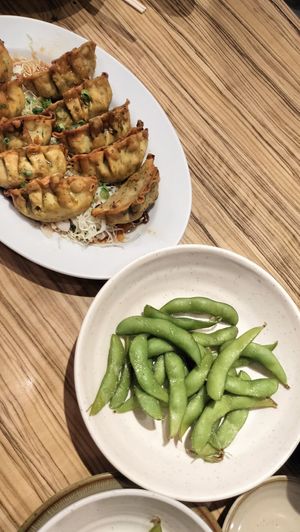 Fries gyoza at Kakekomi Gyoza in Tokyo