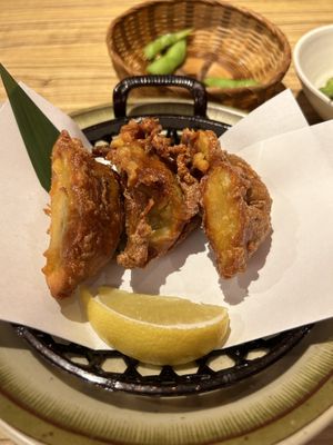 Tempura gyoza  at Kakekomi Gyoza in Tokyo