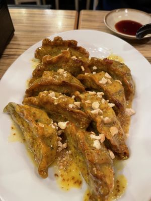 honey mustard gyoza  at Kakekomi Gyoza in Tokyo