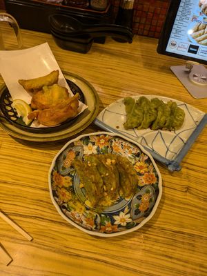 vegetarian gyozas at Kakekomi Gyoza in Tokyo