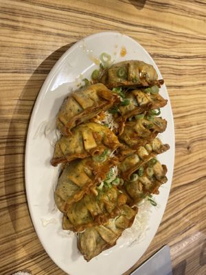 Fried Gyoza  at Kakekomi Gyoza in Tokyo
